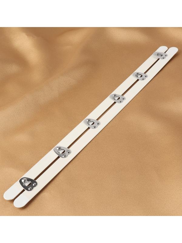 Бюск-застёжка для корсета, 30 см, цвет белый/серебряный