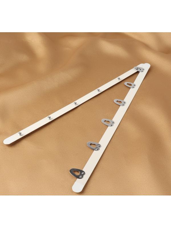 Бюск-застёжка для корсета, 30 см, цвет белый/серебряный