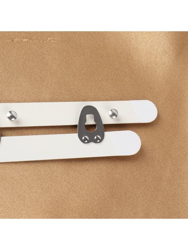 Бюск-застёжка для корсета, 30 см, цвет белый/серебряный