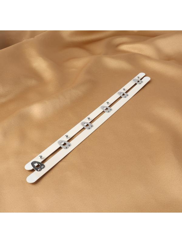 Бюск-застёжка для корсета, 30 см, цвет белый/серебряный