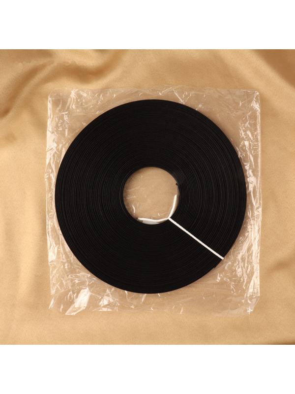Корсетный регилин, 6 мм, 46 м, цвет чёрный
