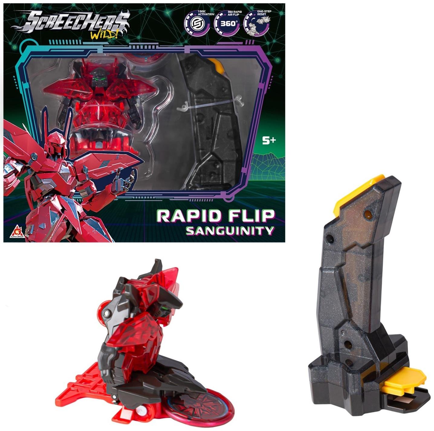 Машинка - трансформер «Дикие Скричеры: Рэпидфлип Сангвинити S5», с пусковой установкой
