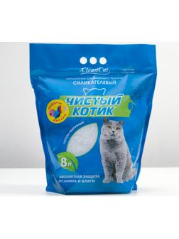 Наполнитель силикагелевый «Чистый котик», 8л