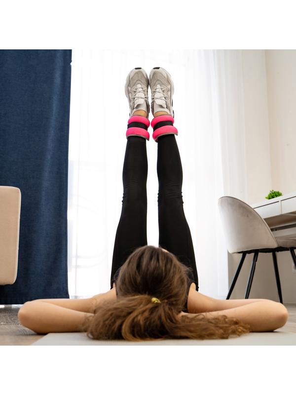 Утяжелители неопреновые ONLYTOP, 2 шт. х 0,25 кг, цвет розовый