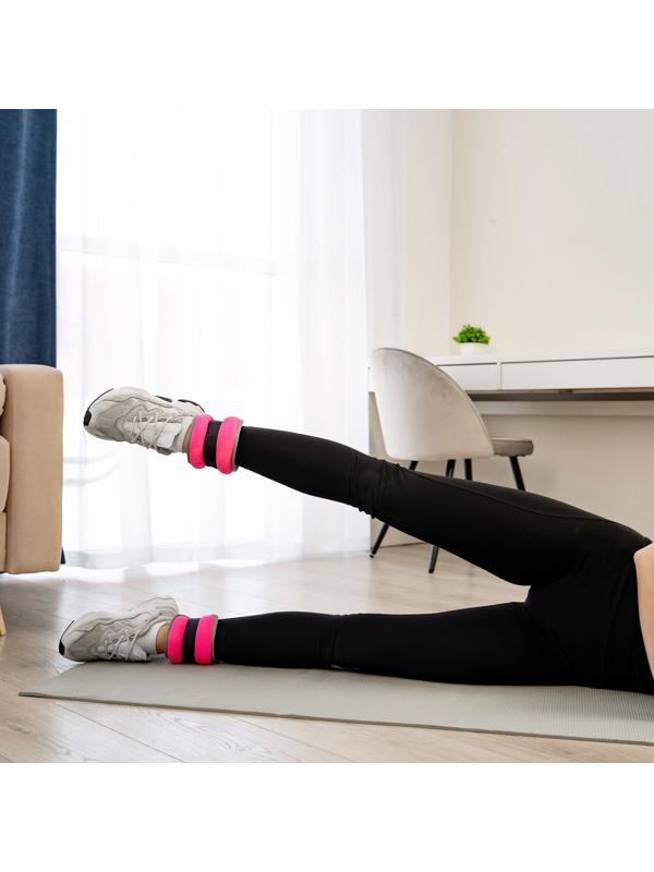 Утяжелители неопреновые ONLYTOP, 2 шт. х 0,25 кг, цвет розовый