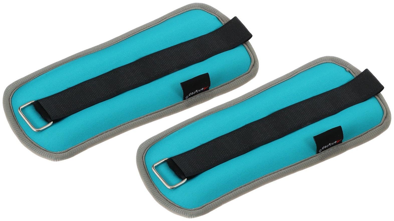 Утяжелители неопреновые ONLYTOP, 2 шт. х 0,25 кг, цвет мятный