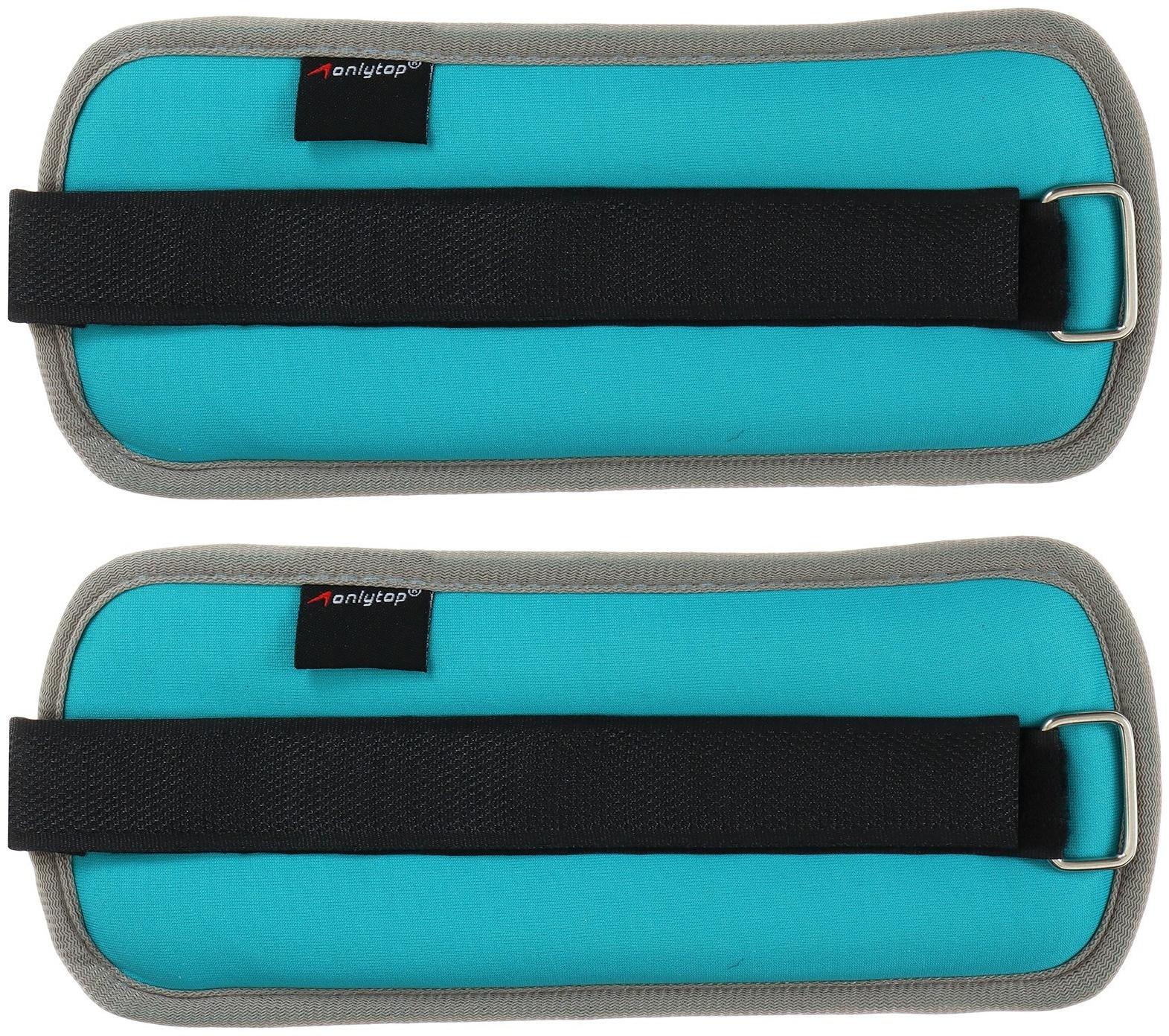 Утяжелители неопреновые ONLYTOP, 2 шт. х 0,25 кг, цвет мятный