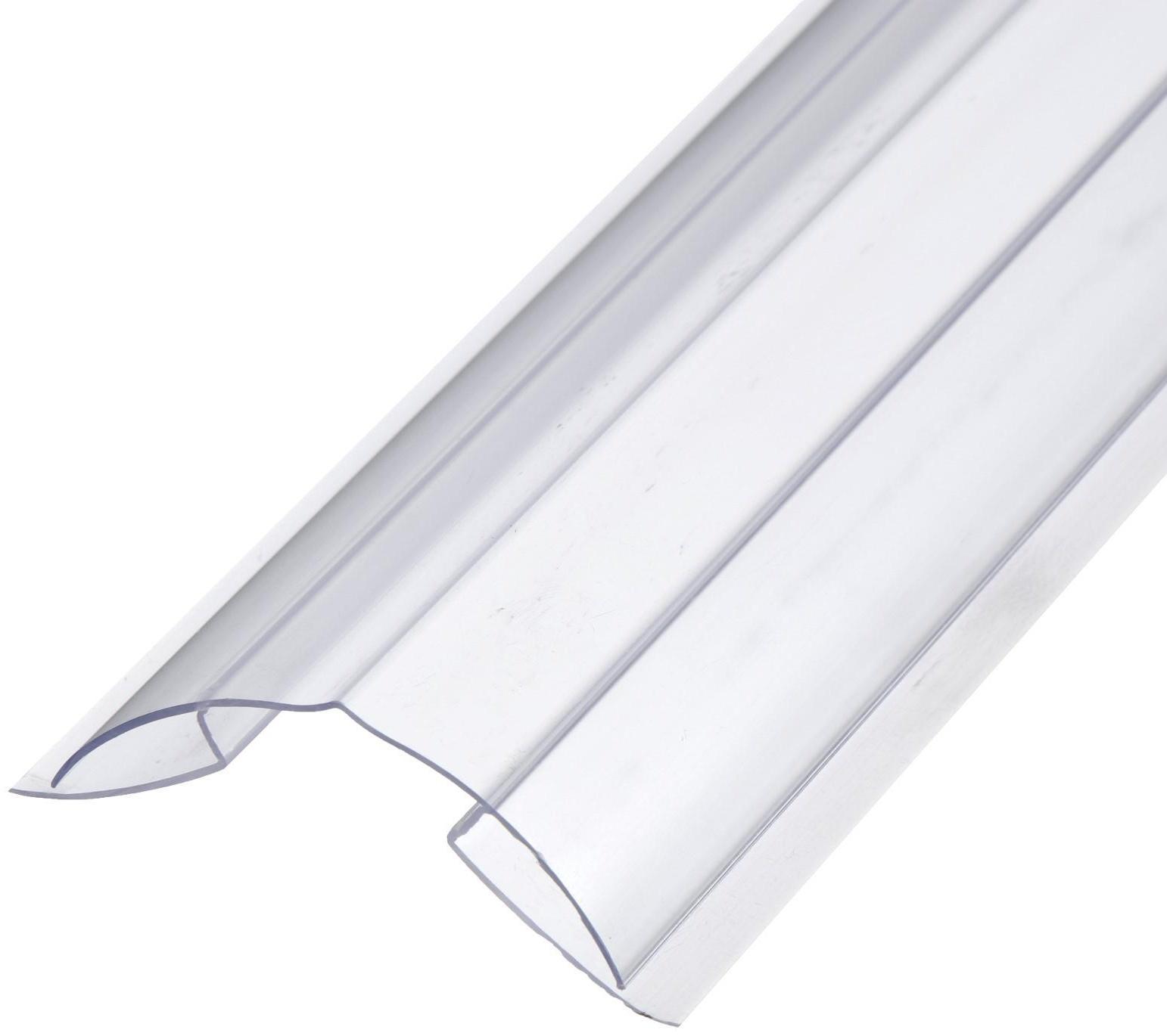 Профиль коньковый 120°, для поликарбоната толщина 4-6 мм, длина 6 м, прозрачный