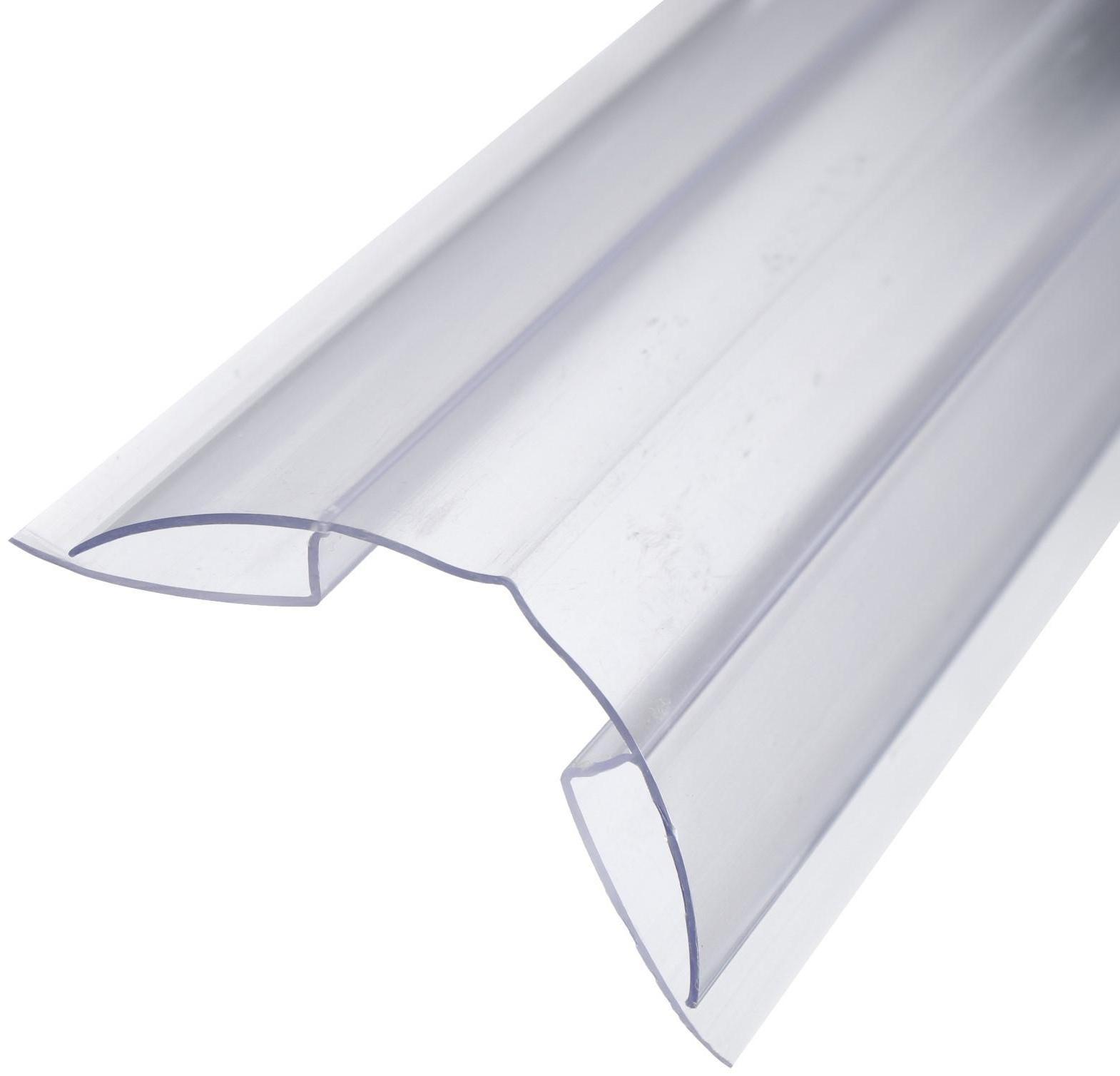Профиль коньковый 120°, для поликарбоната толщина 4-6 мм, длина 6 м, прозрачный