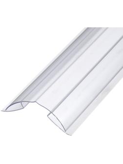 Профиль коньковый 120°, для поликарбоната толщина 4-6 мм, длина 6 м, прозрачный