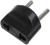 Переходник 6 А, евро, круглый, черный, 220 В