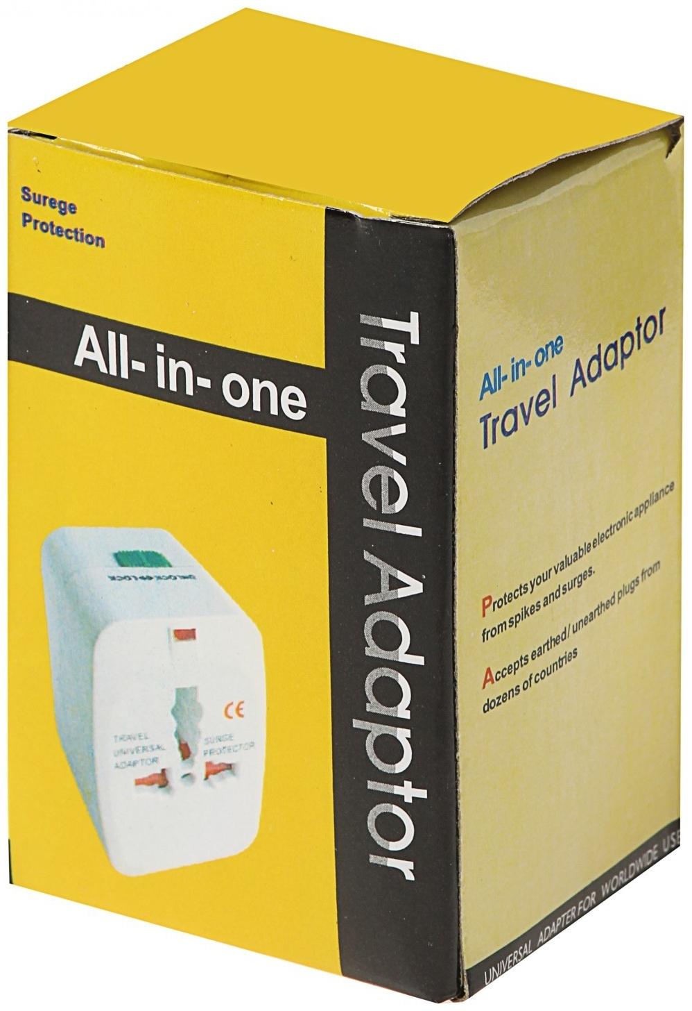 Адаптер универсальный, 3 A, 5 в 1, 220 В, белый