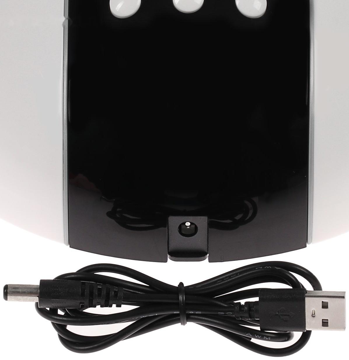 Лампа для гель-лака Luazon LUF-17, LED, 24 Вт, 8 диодов, таймер 60/90/120 сек,USB, белая