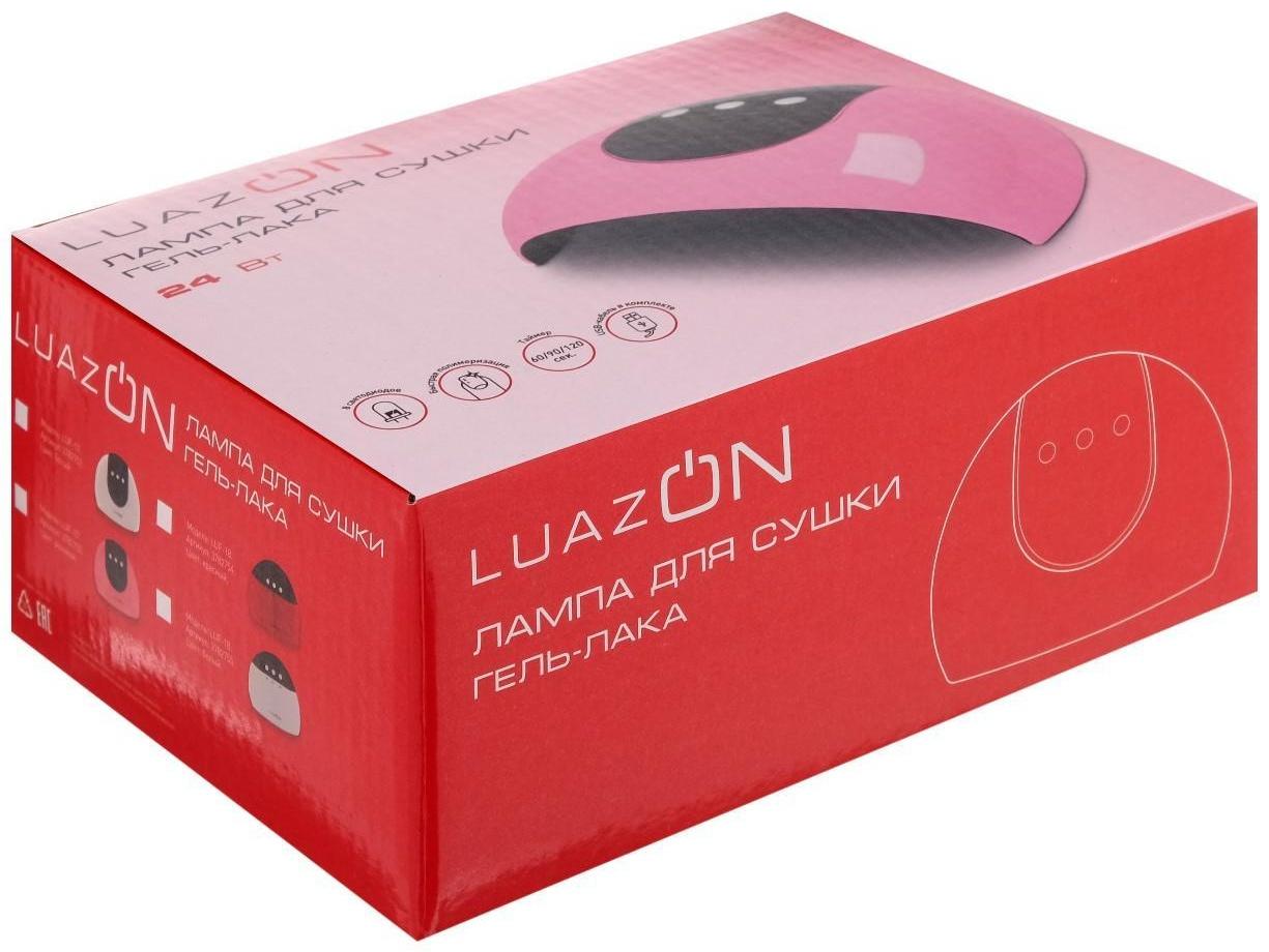 Лампа для гель-лака Luazon LUF-17, LED, 24 Вт, 8 диодов, таймер 60/90/120 сек,USB, белая