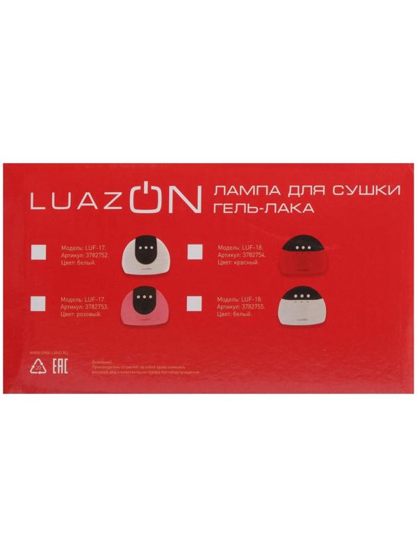 Лампа для гель-лака Luazon LUF-17, LED, 24 Вт, 8 диодов, таймер 60/90/120 сек,USB, белая