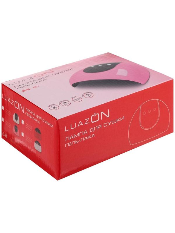Лампа для гель-лака Luazon LUF-17, LED, 24 Вт, 8 диодов, таймер 60/90/120 сек,USB, белая