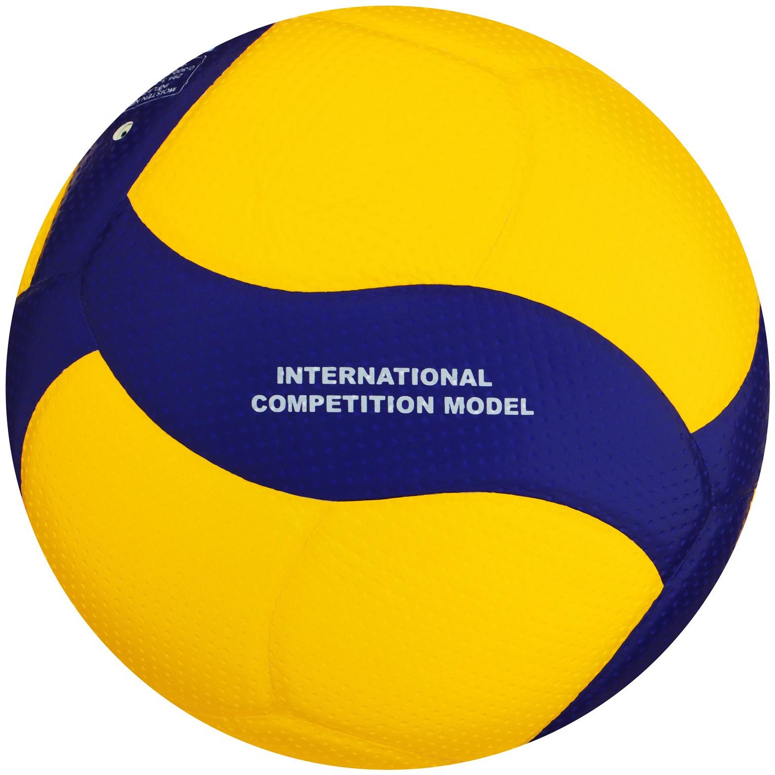 Волейбольный мяч Mikasa V300W, клееный, 18 панелей, р. 5, microfiber PU