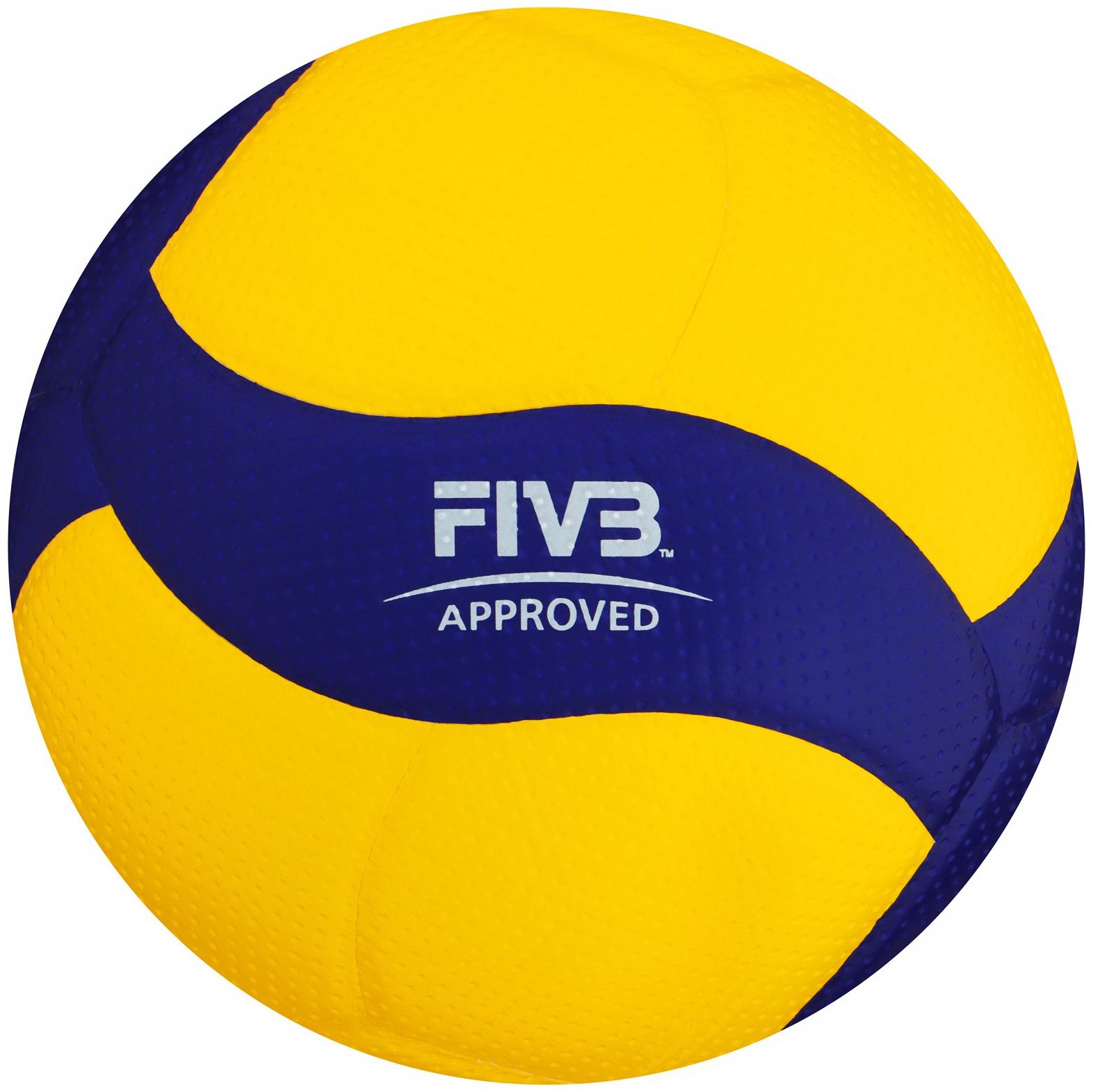 Волейбольный мяч Mikasa V300W, клееный, 18 панелей, р. 5, microfiber PU