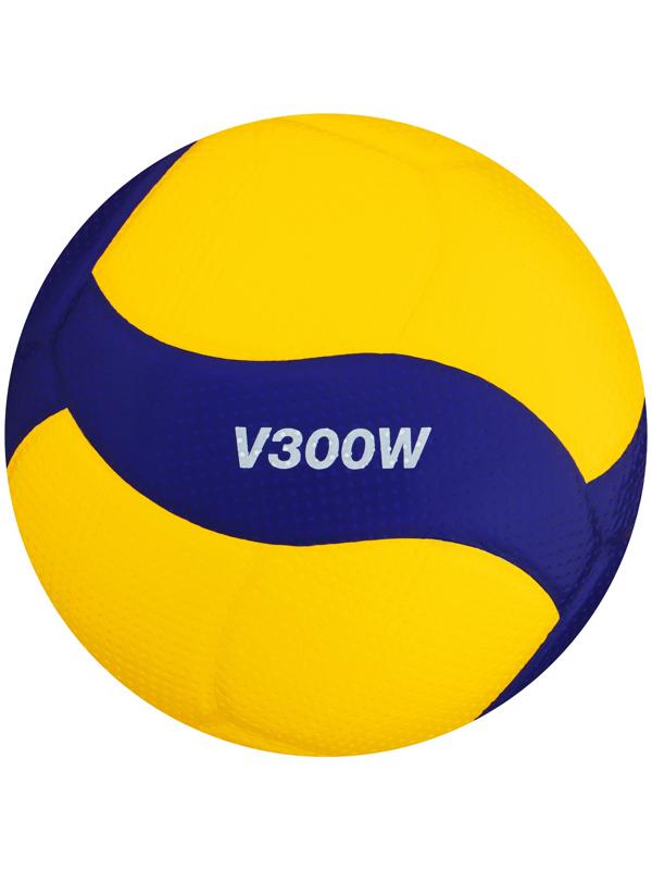 Волейбольный мяч Mikasa V300W, клееный, 18 панелей, р. 5, microfiber PU
