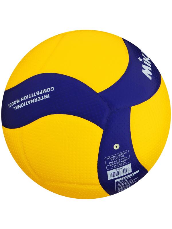 Волейбольный мяч Mikasa V300W, клееный, 18 панелей, р. 5, microfiber PU