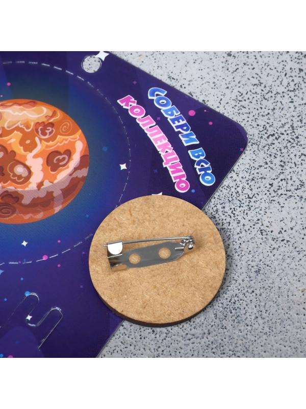 Брошь деревянная 