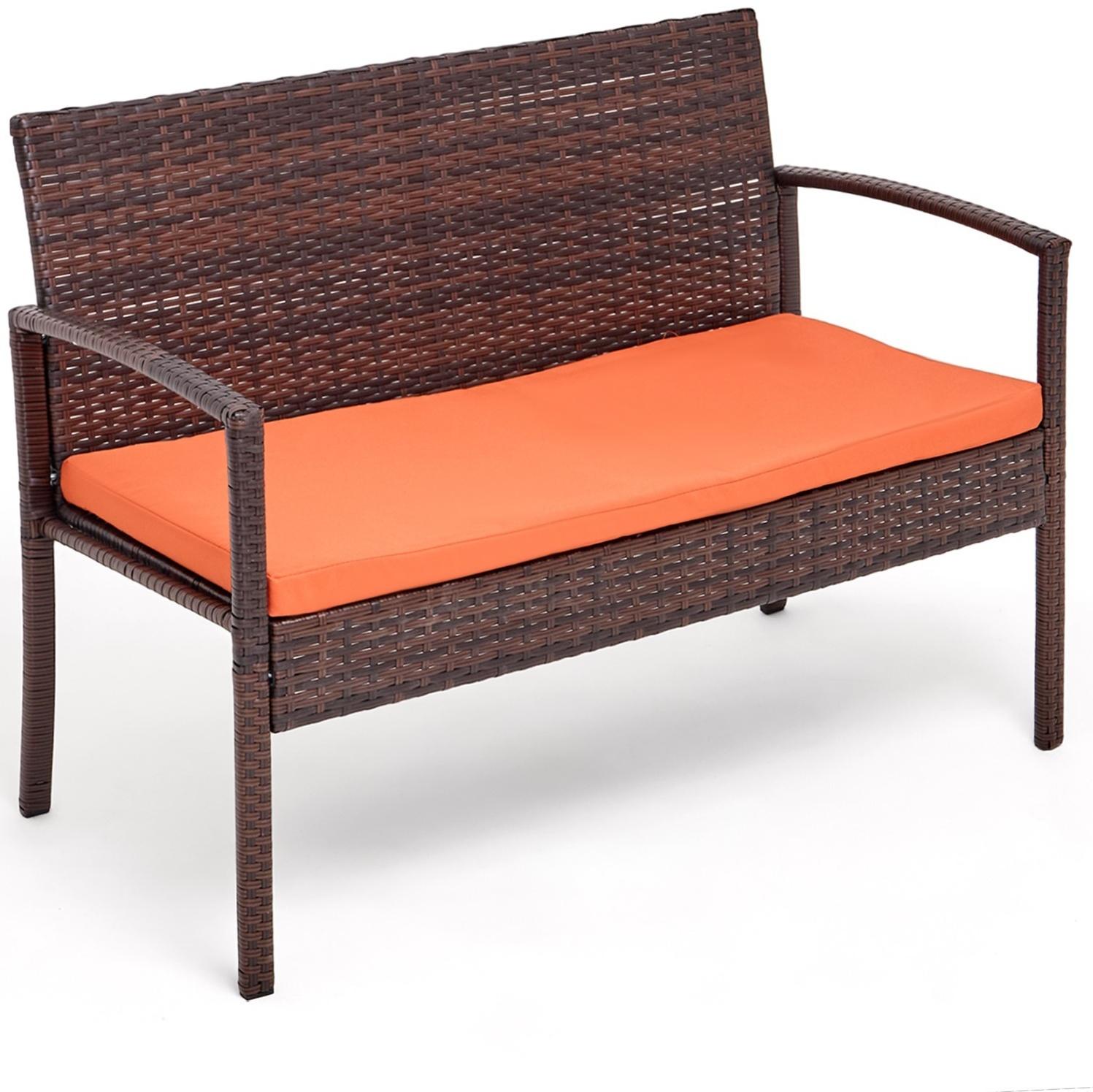 Набор садовой мебели: Стол 80 х 50 х 38 см, диван 106 x 58 x 84 см, 2 кресла 59 x 58 x 84 см