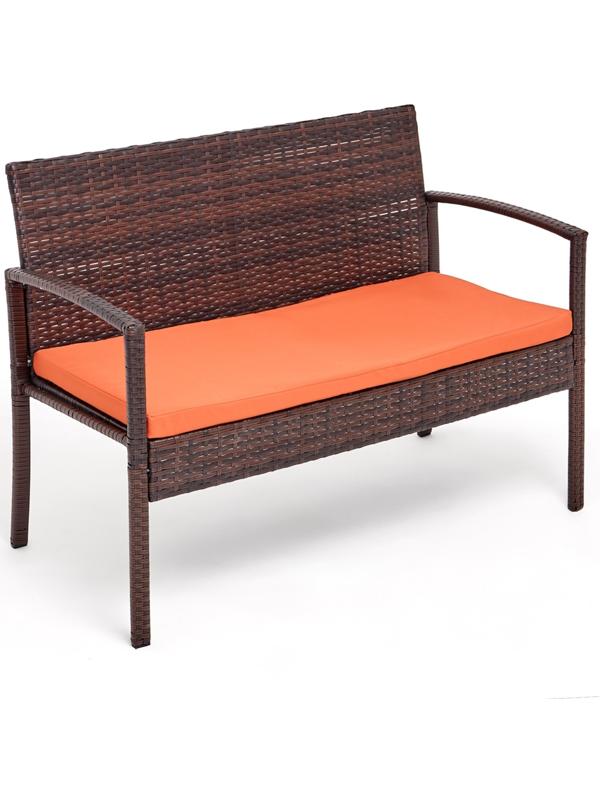 Набор садовой мебели: Стол 80 х 50 х 38 см, диван 106 x 58 x 84 см, 2 кресла 59 x 58 x 84 см