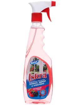 Средство для мытья стёкл и зеркал БАРХАТ ISKRA, Ягодный микс, 500 мл