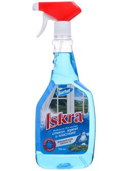 Средство для мытья стёкл и зеркал БАРХАТ ISKRA, Альпийская свежесть, 750 мл