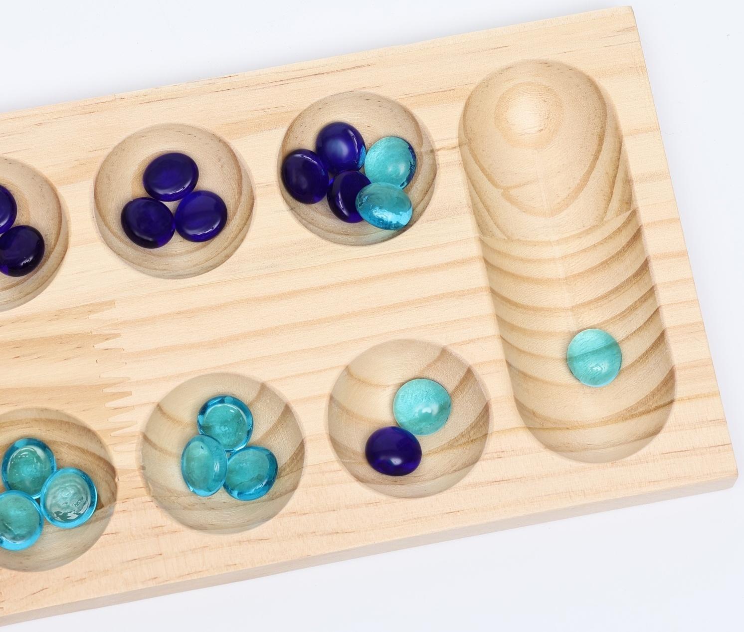 Настольная игра на логику «Калах. Манкала», 48 камней