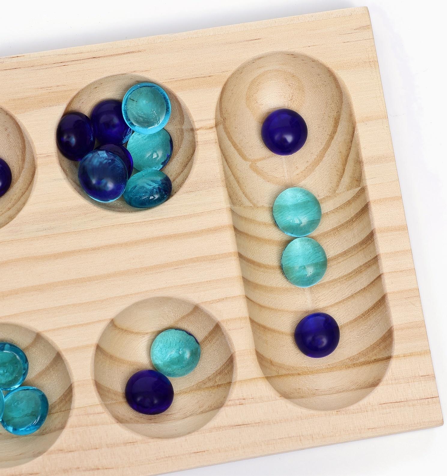 Настольная игра на логику «Калах. Манкала», 48 камней