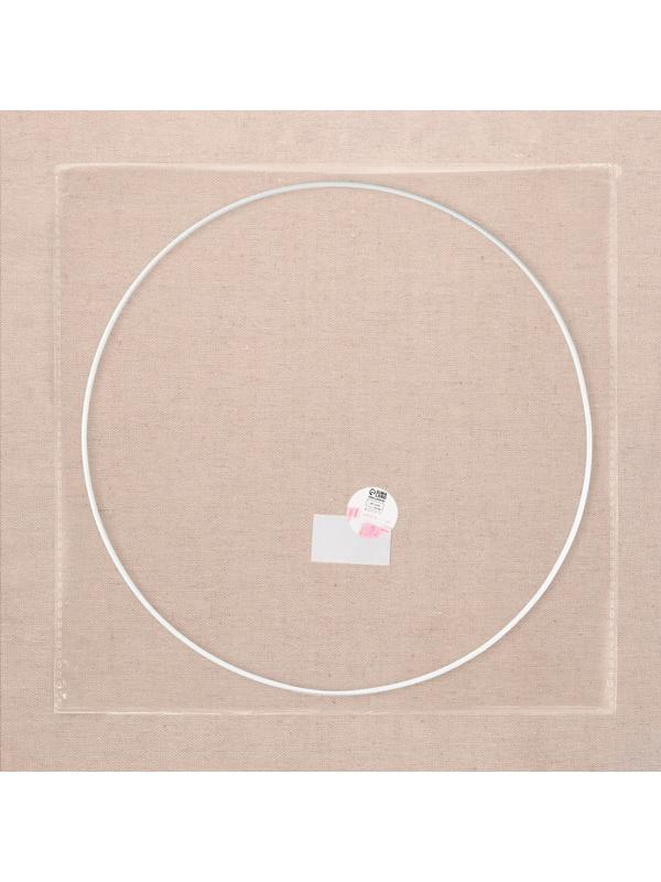 Основа для макраме «Круг», металлическая, d = 30/30,6 см, цвет белый