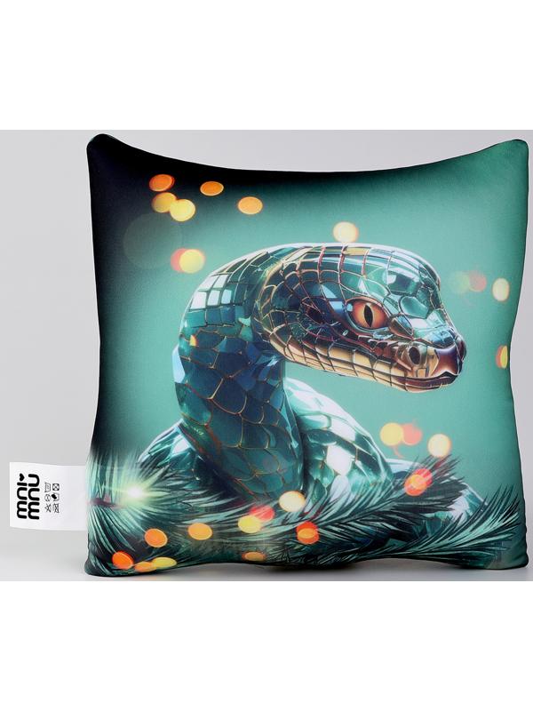 Подушка декоративная антистресс «Змея», зелёная