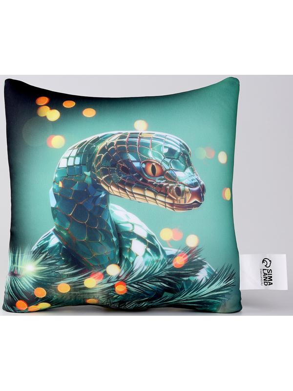 Подушка декоративная антистресс «Змея», зелёная