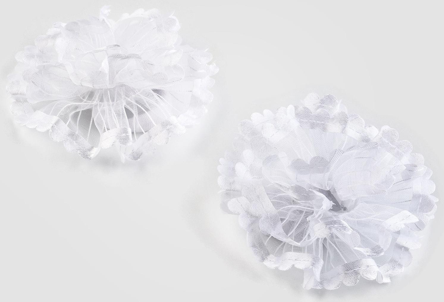 Бант для волос на резинке, белый, 2 штуки, 7 см, Холодное сердце