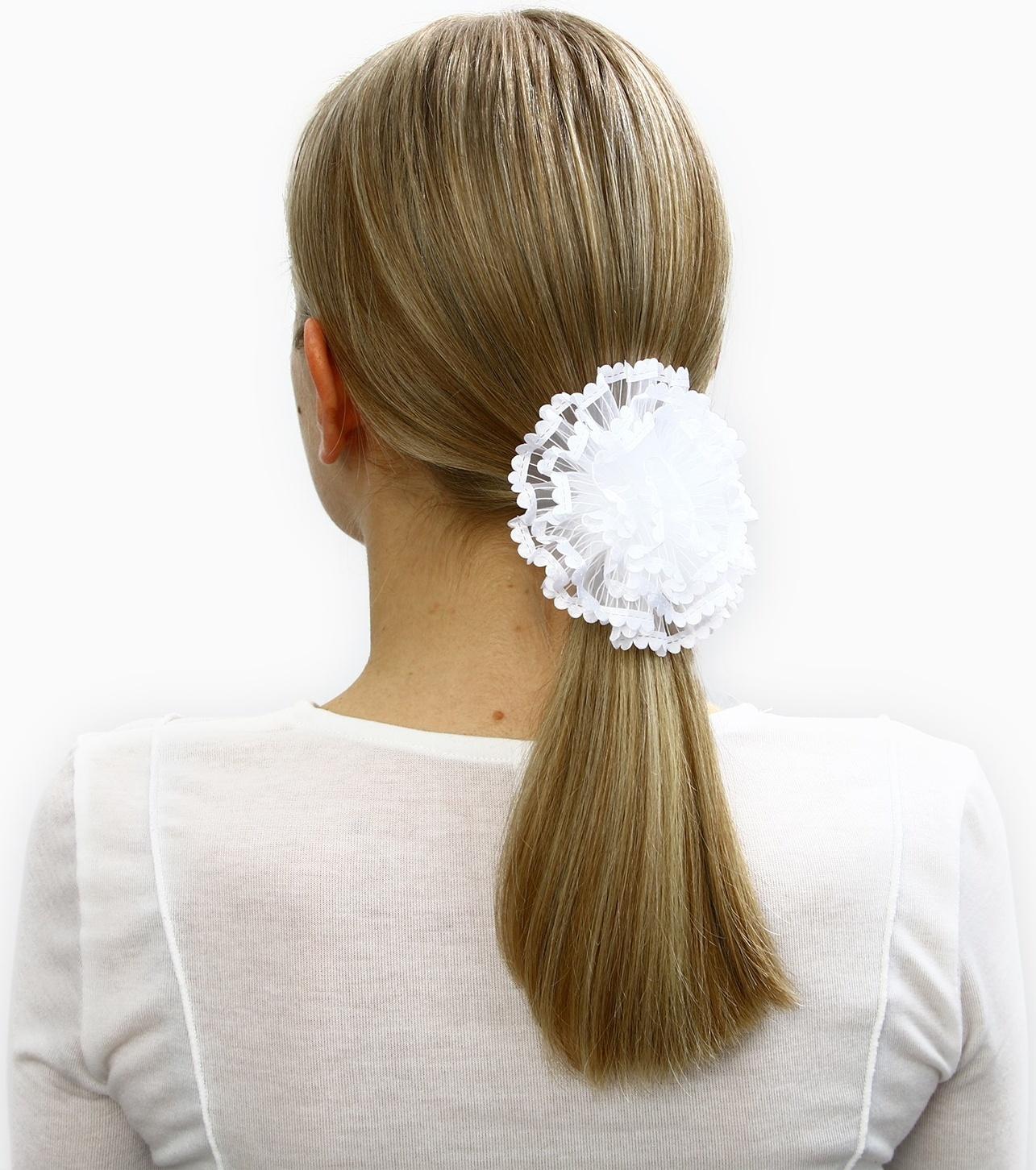 Бант для волос на резинке, белый, 2 штуки, 7 см, Холодное сердце