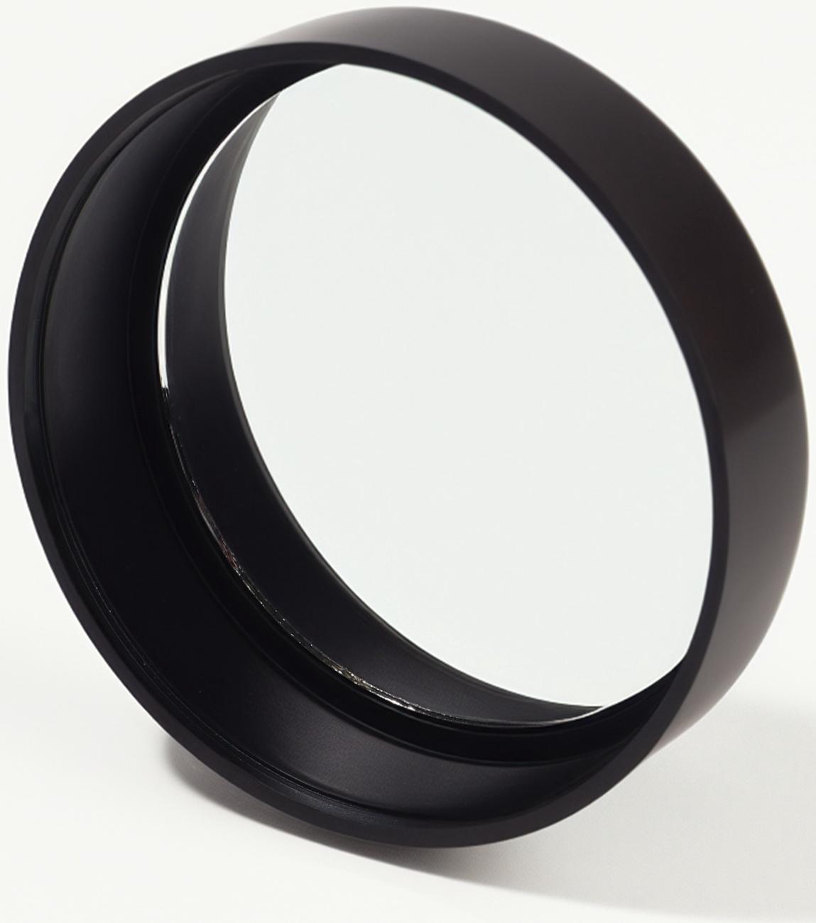 Расчёска массажная, круглая, складная, с зеркалом, d = 7,5 см, цвет чёрный