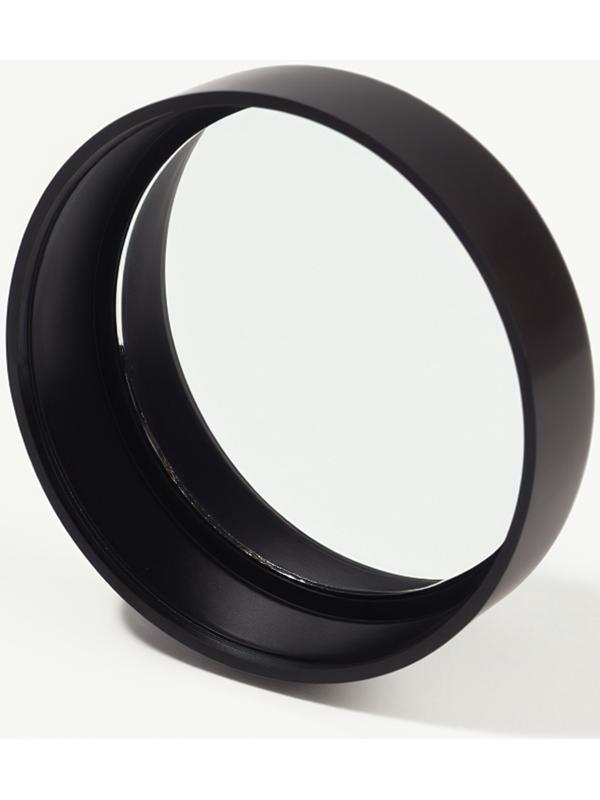 Расчёска массажная, круглая, складная, с зеркалом, d = 7,5 см, цвет чёрный