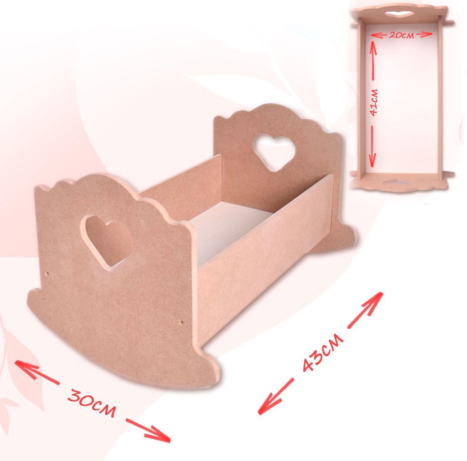 Кроватка-люлька для кукол «Сердечко», без постельного белья, 43 см