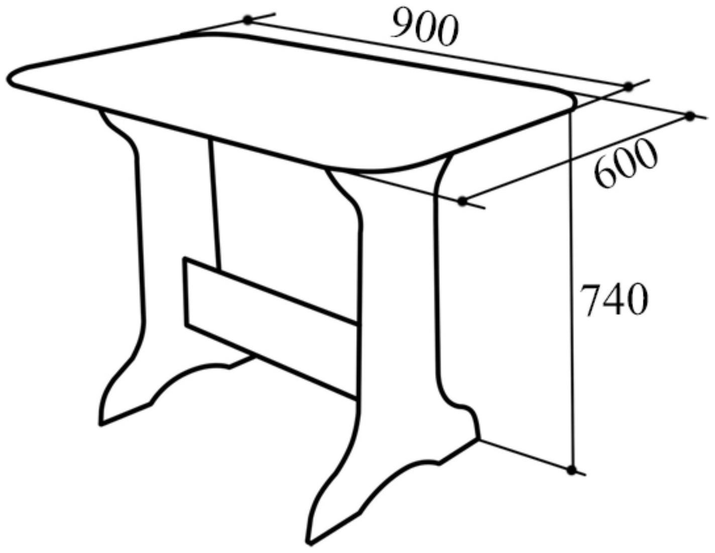 Кухонный уголок КУ-3/4М, 1560 х 1060 х 850, шимо св/рогожка кор