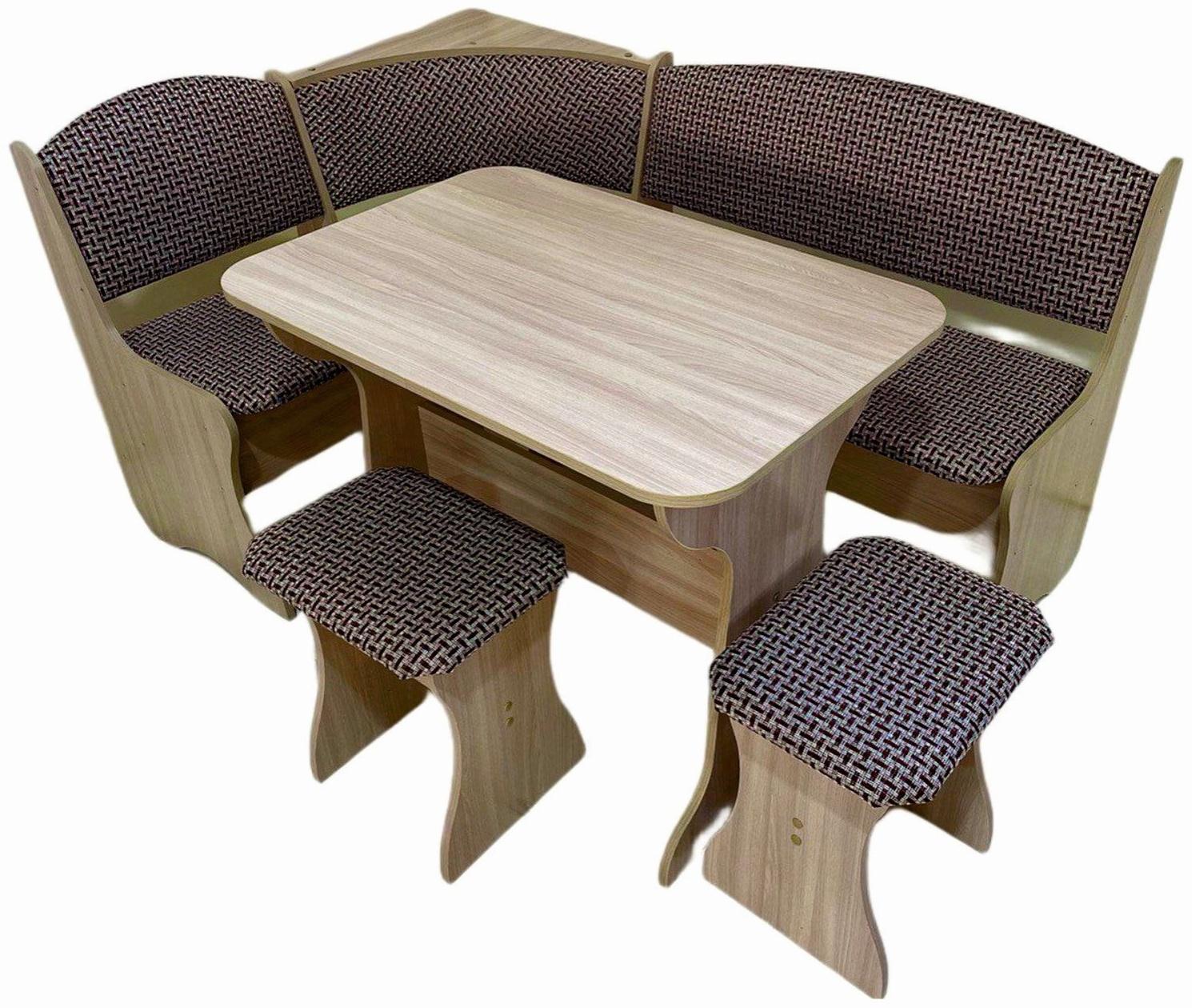 Кухонный уголок КУ-3/4М, 1560 х 1060 х 850, шимо св/рогожка кор