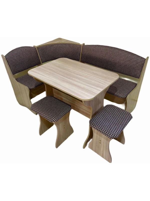 Кухонный уголок КУ-3/4М, 1560 х 1060 х 850, шимо св/рогожка кор