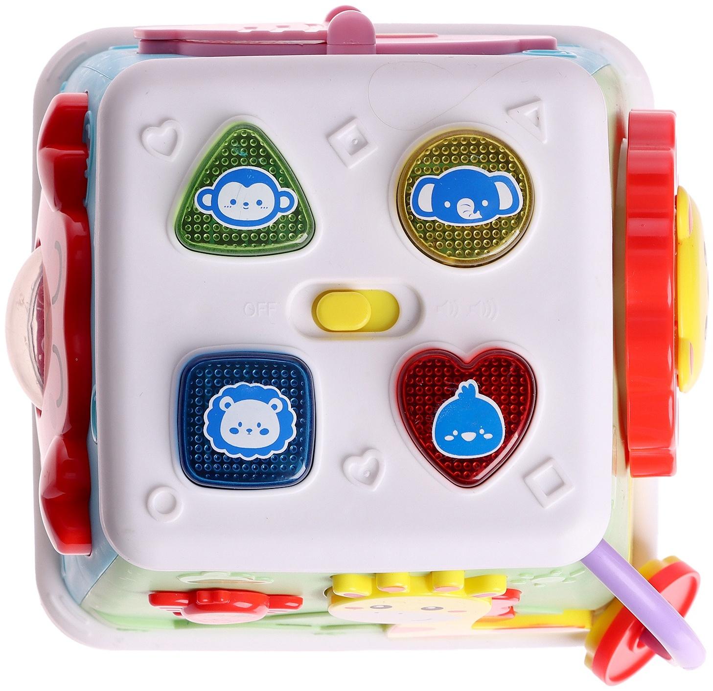 Музыкальная развивающая игрушка «Бизикубик», звуковые и световые эффекты