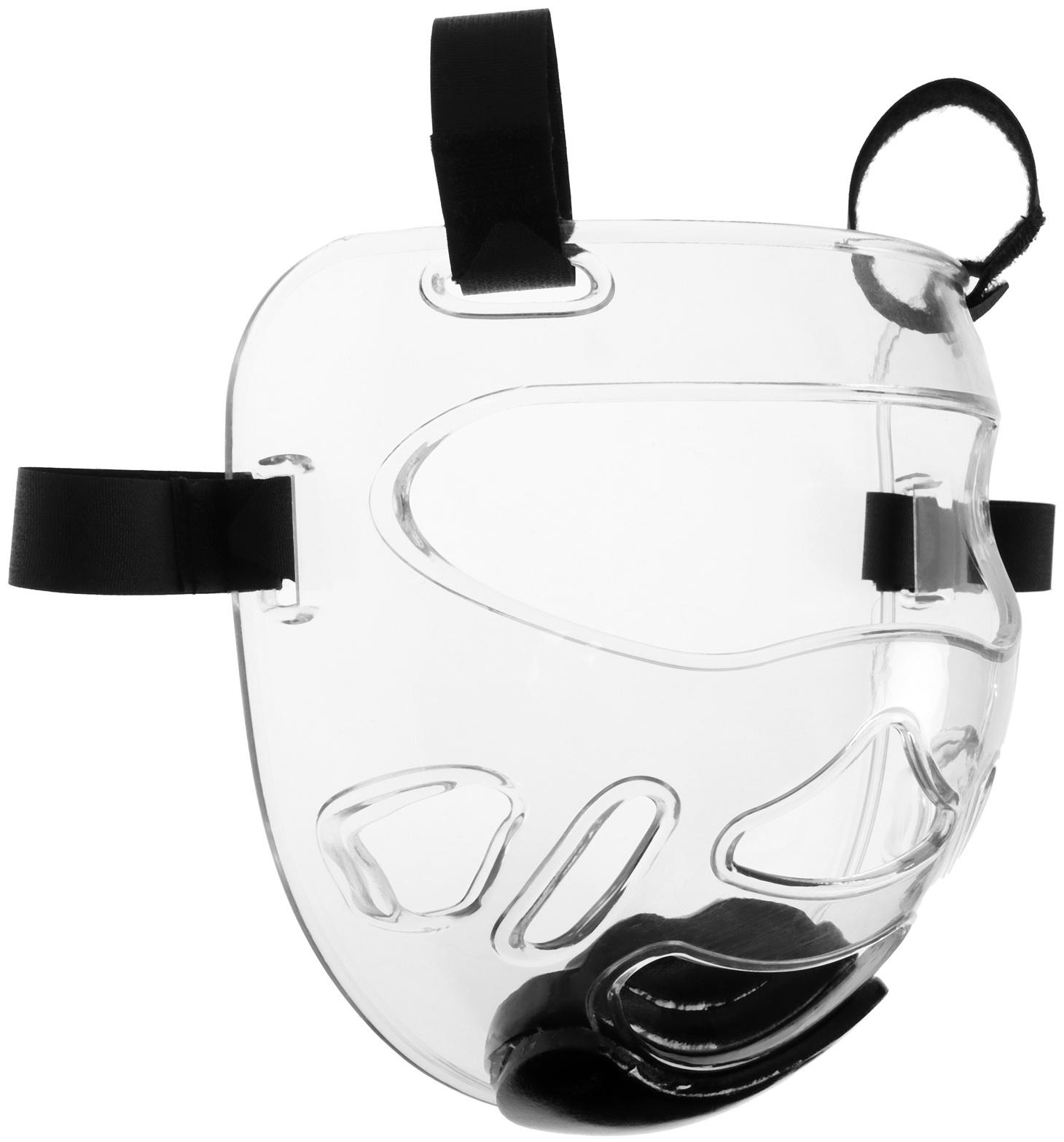 Маска защитная на шлем для Тхэквондо FIGHT EMPIRE, на липучках, размер S/M, прозрачная