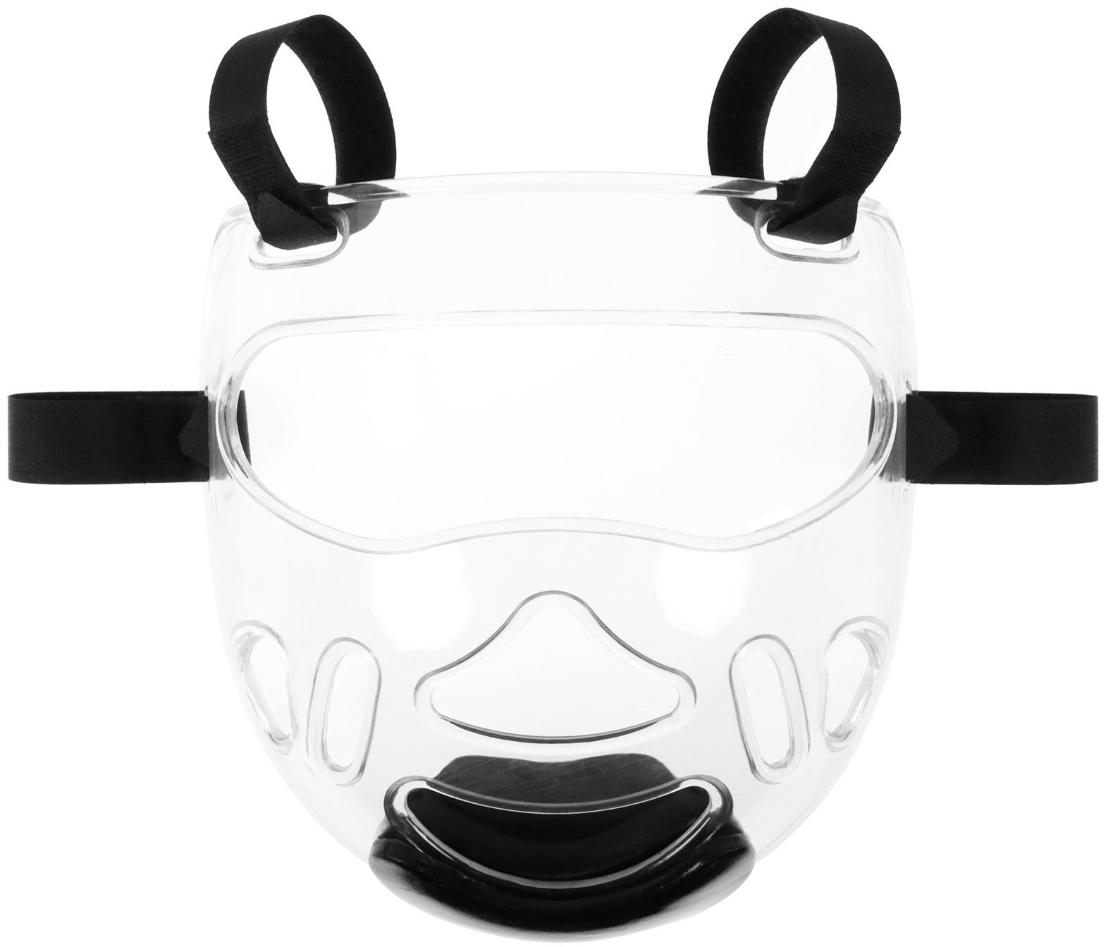 Маска защитная на шлем для Тхэквондо FIGHT EMPIRE, на липучках, размер S/M, прозрачная