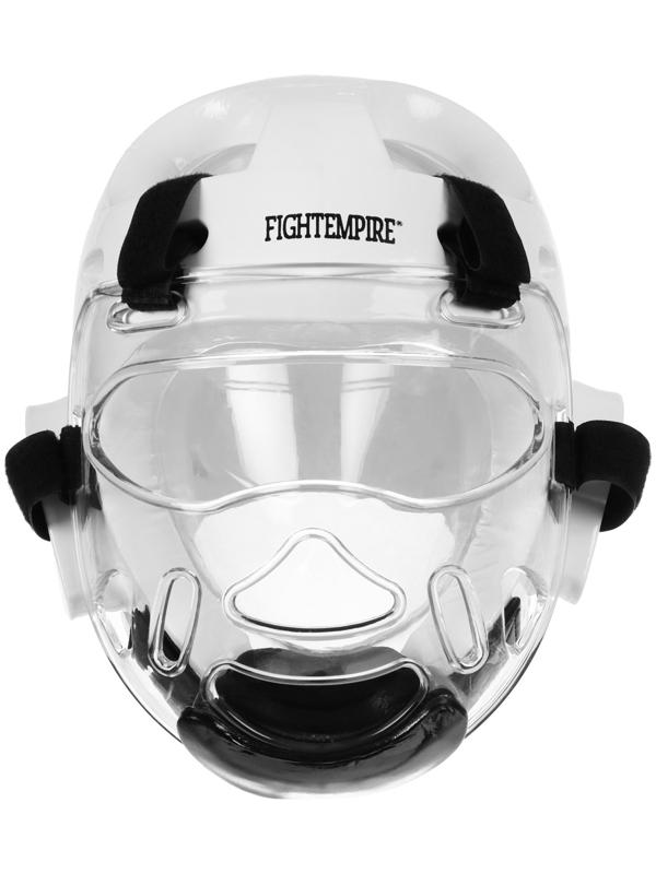 Маска защитная на шлем для Тхэквондо FIGHT EMPIRE, на липучках, размер S/M, прозрачная