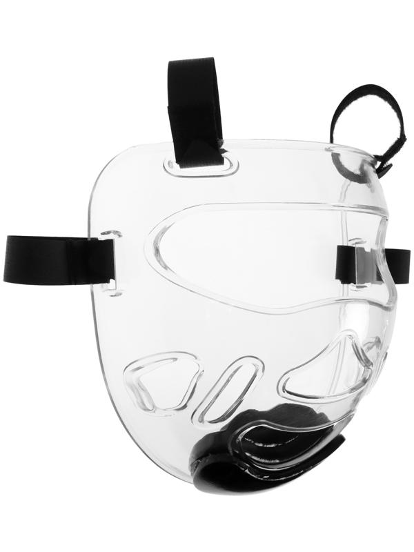 Маска защитная на шлем для Тхэквондо FIGHT EMPIRE, на липучках, размер S/M, прозрачная