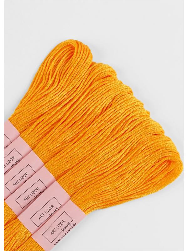 Набор ниток мулине №742, 8±1 м, 6 шт., светло-оранжевый