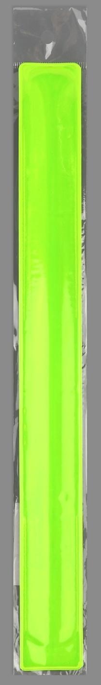 Светоотражающий слэп-браслет, самофиксирующийся, 3 × 30 см, цвет салатовый