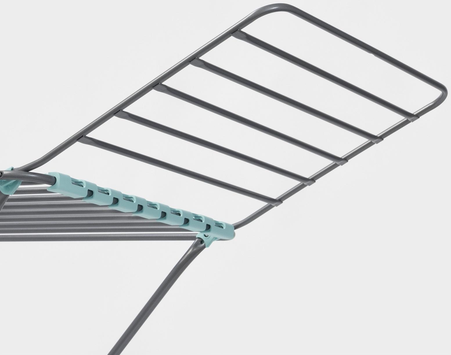 Сушилка для белья напольная, рабочая длина 18 м, серая